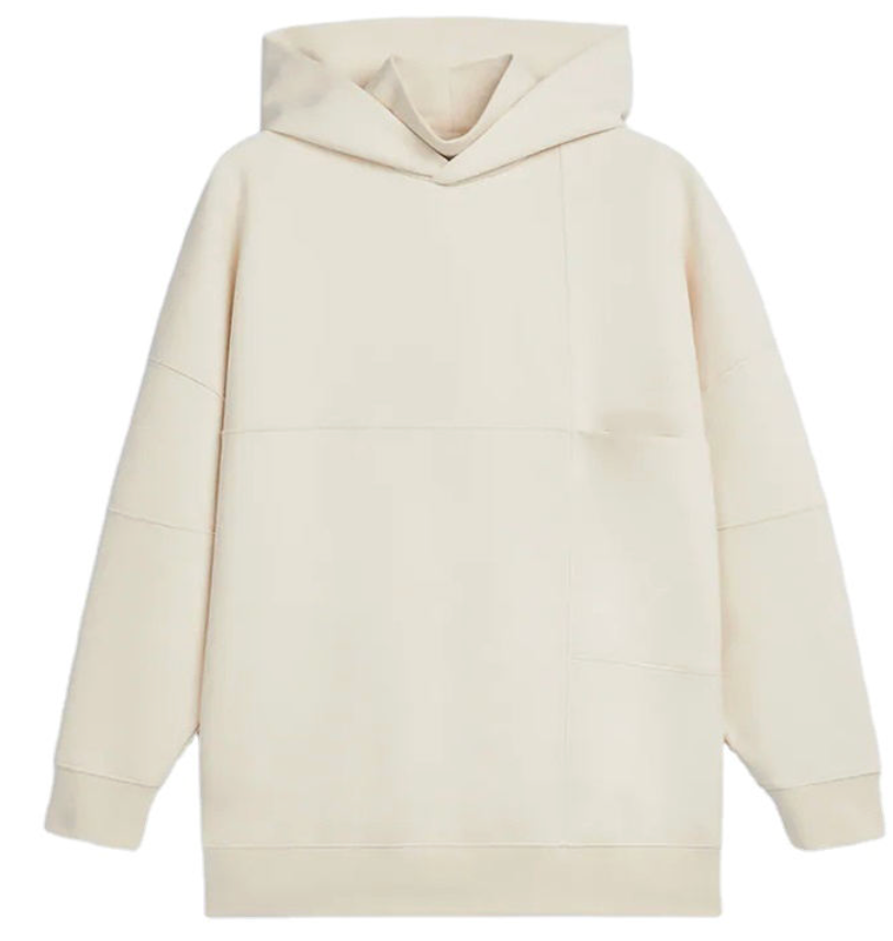 Streetwear Cotton Fleece Hoodie Men Casual Ovesize No Pockets Plain Hoodies No String